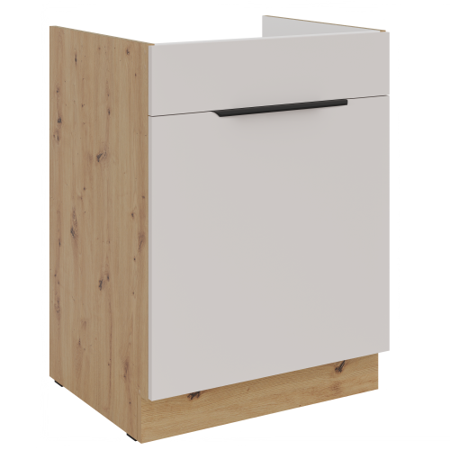 Przejdź do produktu Szafka dolna 60 ZL 1S BB zabudowa pod zlew KASZMIR + Dąb Artisan 