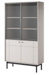 Witryna 2D OLMA 104 x 184 x 39 cm meble do salonu w stylu japandi, kaszmir