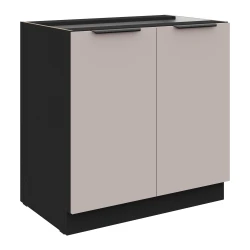 Szafka dolna 80 D 2F BB  KASZMIR + Czarny