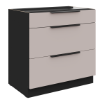 Szafka dolna 80 D 3S BB KASZMIR + Czarny