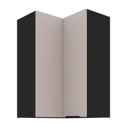 Szafka górna narożna 60 x 60 cm GN-90 2F (90°) KASZMIR + Czarny