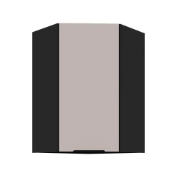 Szafka górna narożna 60 x 60 cm GN-90 1F (45°) KASZMIR + Czarny 