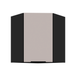 Szafka górna narożna 60 x 60 cm GN-72 1F (45°) KASZMIR +  Czarny