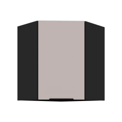 Szafka górna narożna 60 x 60 cm GN-72 1F (45°) KASZMIR +  Czarny