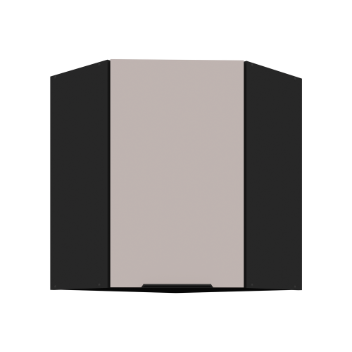 Przejdź do produktu Szafka górna narożna 60 x 60 cm GN-72 1F (45°) KASZMIR +  Czarny