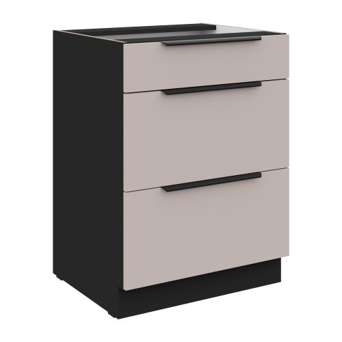 Przejdź do produktu Szafka dolna 60 D 3S BB KASZMIR + Czarny