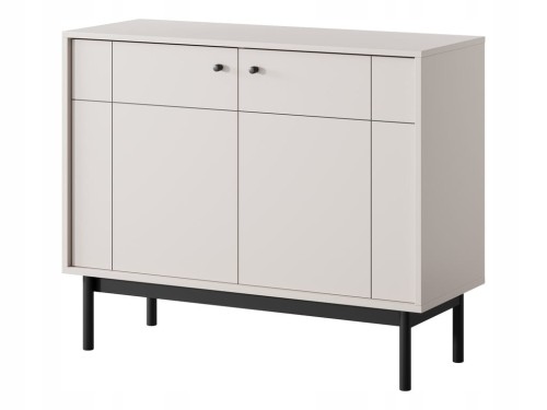 Przejdź do produktu Komoda 2D OLMA 104 x 83 x 39 cm meble do salonu w stylu japandi, kaszmir