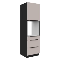Szafka kuchenna słupek 60 DPS-210 3S 1F KASZMIR + Czarny
