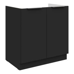Szafka dolna DECO 80 ZL 2F BB zabudowa pod zlew CZARNY MAT