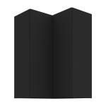 Szafka górna narożna DECO 60 x 60 cm GN-90 2F (90°) CZARNY MAT