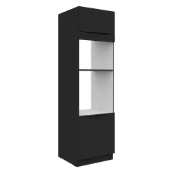 Szafka kuchenna słupek DECO 60 DPM-210 2F CZARNY MAT