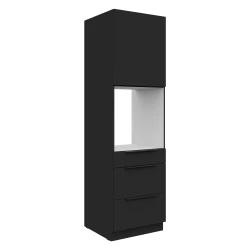 Szafka kuchenna słupek DECO 60 DPS-210 3S 1F CZARNY MAT