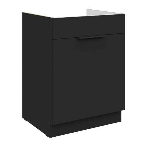 Przejdź do produktu Szafka dolna DECO 60 ZL 1S BB zabudowa pod zlew CZARNY MAT
