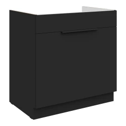 Szafka dolna DECO 80 ZL 1S BB zabudowa pod zlew CZARNY MAT