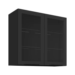 Szafka górna witryna 80cm DECO 80 GS-72 1F CZARNY MAT