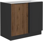 Szafka dolna narożna DENVER 105 ND 1F BB ORZECH OKAPI / CZARNY