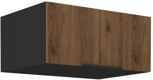 Przejdź do produktu Szafka górna nadstawna DENVER 80 NAGU-36 1F pawlacz ORZECH OKAPI / CZARNY