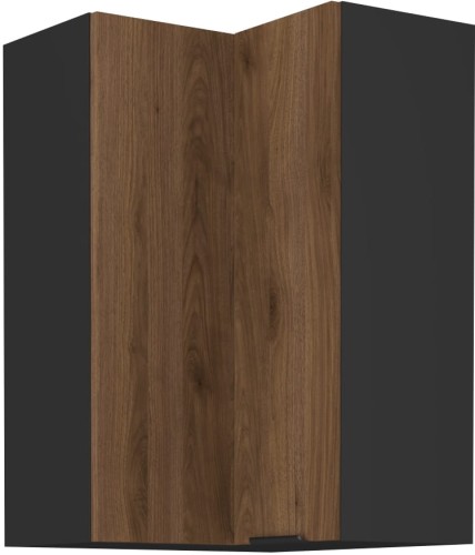 Przejdź do produktu Szafka górna narożna DENVER 60 x 60 cm GN-90 2F (90°) ORZECH OKAPIP / CZARNY