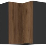 Szafka górna narożna DENVER 60 x 60 cm GN-72 2F (90°) ORZECH OKAPI / CZARNY