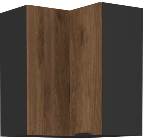 Przejdź do produktu Szafka górna narożna DENVER 60 x 60 cm GN-72 2F (90°) ORZECH OKAPI / CZARNY