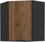 Szafka górna narożna DENVER 60 x 60 cm GN-72 1F (45°) ORZECH OKAPI / CZARNY