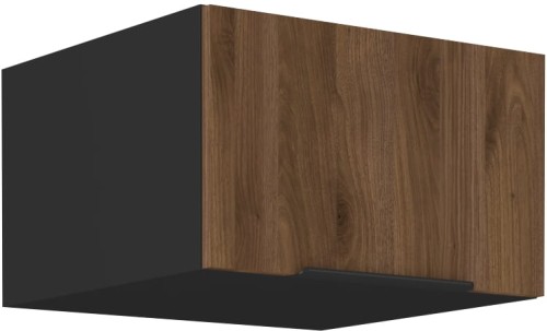 Przejdź do produktu Szafka górna nadstawna DENVER 60 NAGU-36 1F pawlacz ORZECH OKAPI / CZARNY