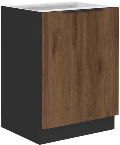 Przejdź do produktu Szafka dolna DENVER 60 D 1F BB ORZECH OKAPI / CZARNY