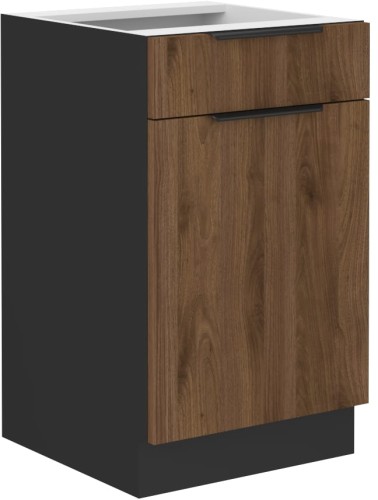 Przejdź do produktu Szafka dolna DENVER 50 D 1F 1S BB ORZECH OKAPI / CZARNY