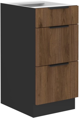 Przejdź do produktu Szafka dolna DENVER 40 D 3S BB ORZECH OKAPI / CZARNY 