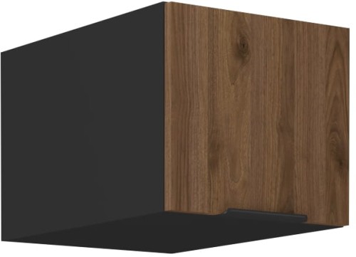 Przejdź do produktu Szafka górna nadstawna DENVER 40 NAGU-36 1F pawlacz ORZECH OKAPI / CZARNY