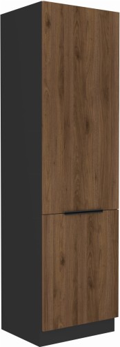 Przejdź do produktu Szafka kuchenna słupek DENVER 60 DK-210 2F ORZECH OKAPI / CZARNY