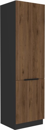 Przejdź do produktu Szafka kuchenna słupek DENVER 60 LO-210 2F ORZECH OKAPI / CZARNY