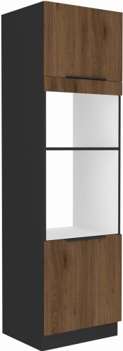 Przejdź do produktu Szafka kuchenna słupek DENVER 60 DPM-210 2F ORZECH OKAPI / CZARNY