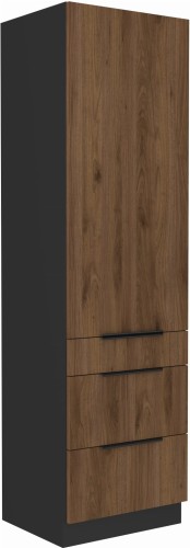 Przejdź do produktu Szafka kuchenna słupek DENVER 60 DKS-210 3S 1F ORZECH OKAPI / CZARNY