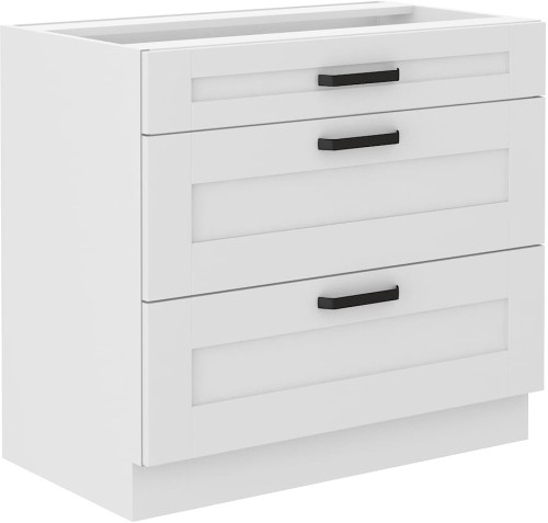 Przejdź do produktu Szafka dolna LILA 80 D 3S BB BIAŁY MAT