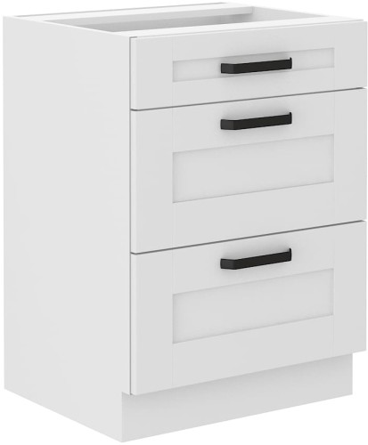 Przejdź do produktu Szafka dolna LILA 60 D 3S BB BIAŁY MAT