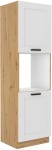 Szafka kuchenna słupek LILA 60 DP-210 2F BIAŁY MAT / DĄB ARTISAN
