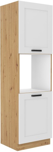 Przejdź do produktu Szafka kuchenna słupek LILA 60 DP-210 2F BIAŁY MAT / DĄB ARTISAN