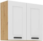 Szafka górna 80 cm LILA 80 G-72 2F BIAŁY MAT / DĄB ARTISAN