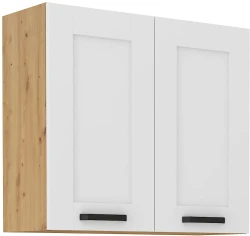 Szafka górna 80 cm LILA 80 G-72 2F BIAŁY MAT / DĄB ARTISAN