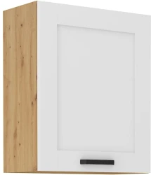 Szafka górna 60 cm LILA 60 G - 72 1F BIAŁY MAT / DĄB ARTISAN