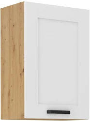 Szafka górna 50 cm LILA 50 G-72 1F BB BIAŁY MAT / DĄB ARTISAN