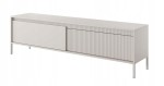 Szafka RTV SESSY 190 x 50 cm meble do salonu, pod TV, ryflowany front beż