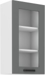 Szafka górna witryna 40cm LILA 40 GS-90 1F BB CIEMNOSZARY MAT / BIAŁY