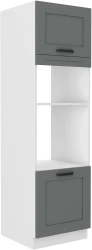 Szafka kuchenna słupek LILA 60 DPM-210 2F CIEMNOSZARY MAT / BIAŁY
