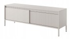 Szafka RTV SESSY 150 x 50 cm meble do salonu, pod TV, ryflowany front beż