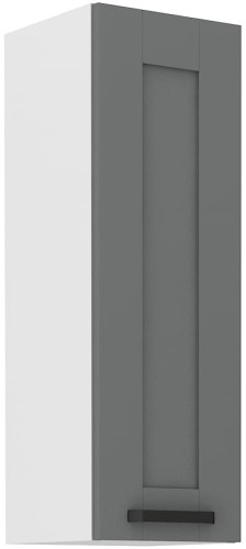 Przejdź do produktu Szafka górna 30cm LILA 30 G-90 1F CIEMNOSZARY MAT / BIAŁY