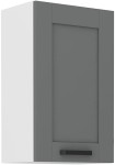 Szafka górna 45 cm LILA 45 G-72 1F CIEMNOSZARY MAT / BIAŁY
