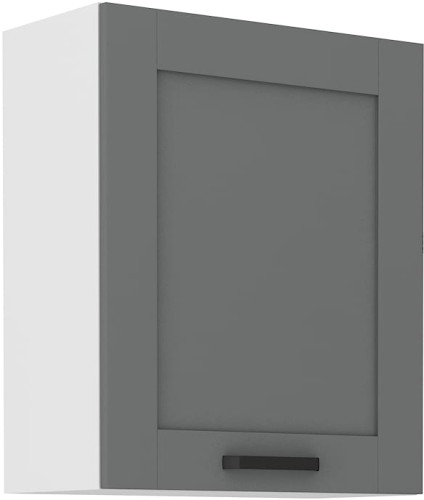Przejdź do produktu Szafka górna 60 cm LILA 60 G - 72 1F CIEMNOSZARY MAT / BIAŁY