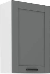 Szafka górna 60 cm LILA 60 G - 90 1F CIEMNOSZARY MAT / BIAŁY